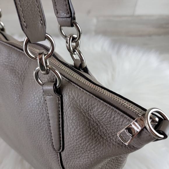 COACH F26917 SMALL KELSEY SATCHEL Gray Pebbled Leather - Picture 11 of 15